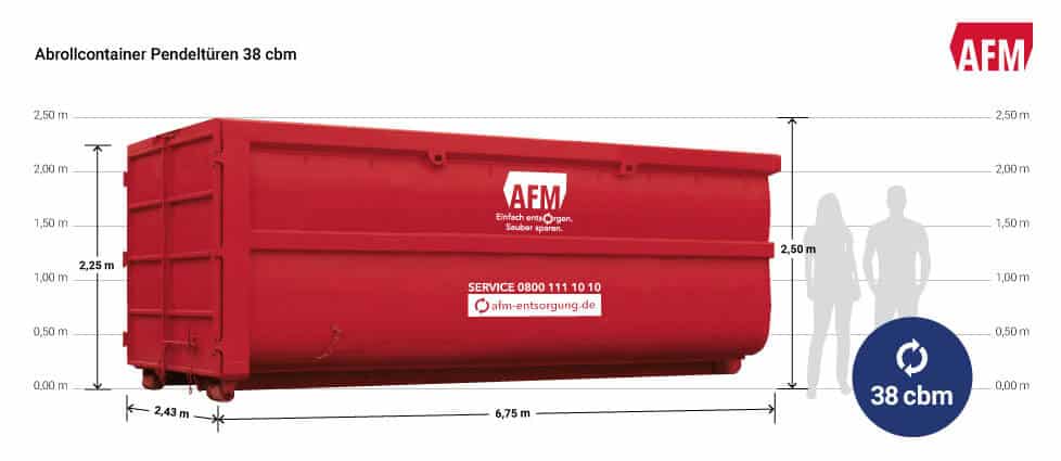 AFM-Container-Abmessung-Abrollcontainer-Pendeltüren-38-cbm-2