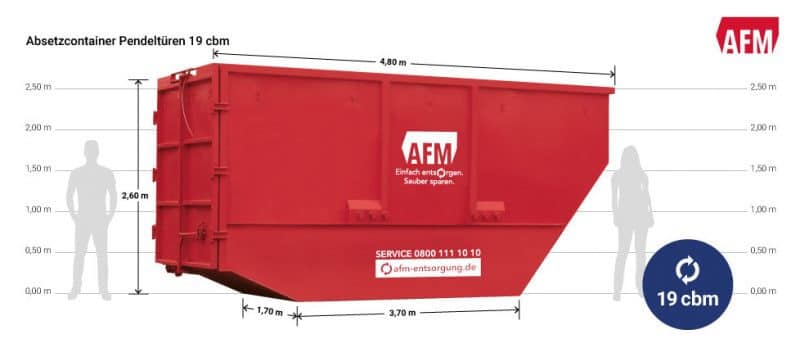 Absetzcontainer mit Pendeltüren - AFM Entsorgung