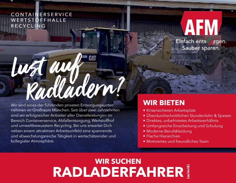 Radladerfahrer Stellensuche in München